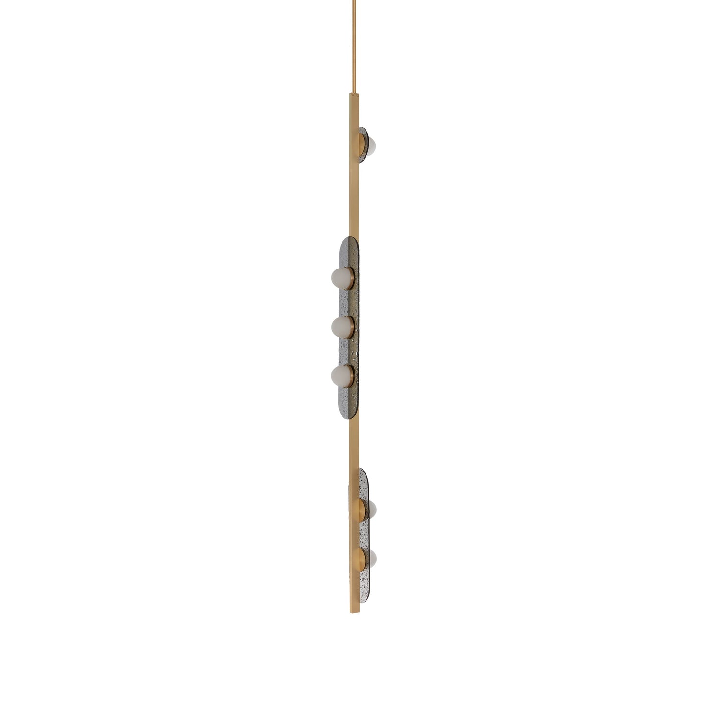 Modulo LED Pendant Light in Satin Brass.