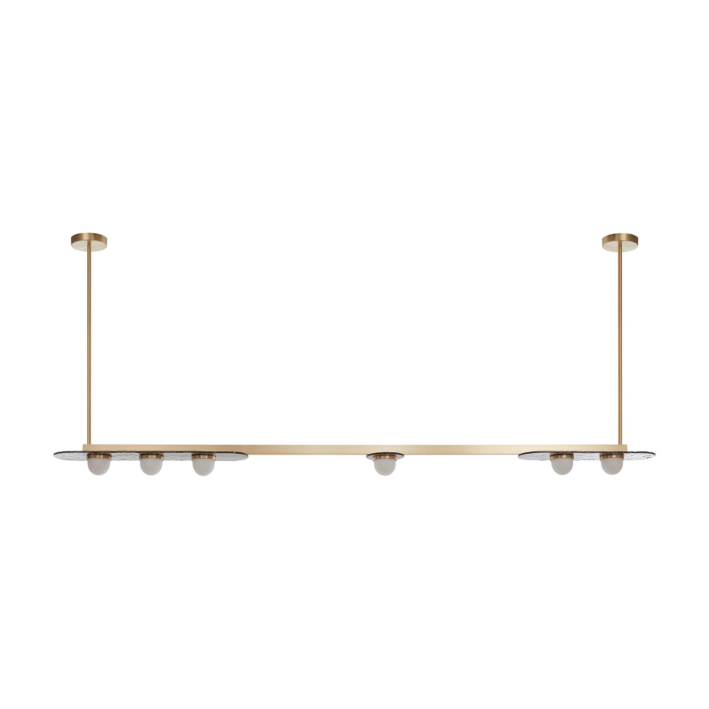 Modulo Linear LED Pendant Light in Satin Brass.