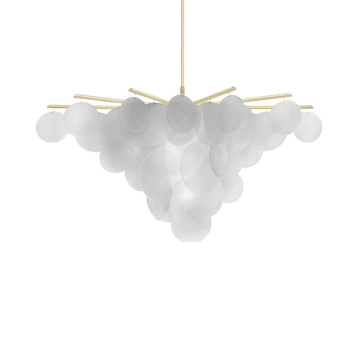 Nimbus Chandelier in Satin Brass (Large).