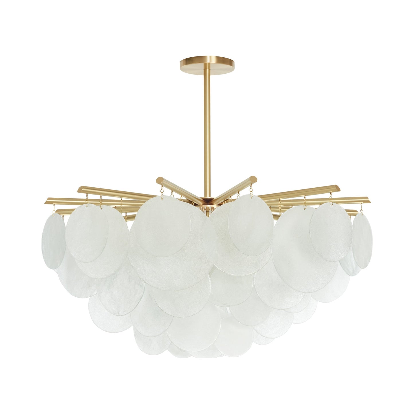 Nimbus Round Pendant Light in Satin Brass (Large).
