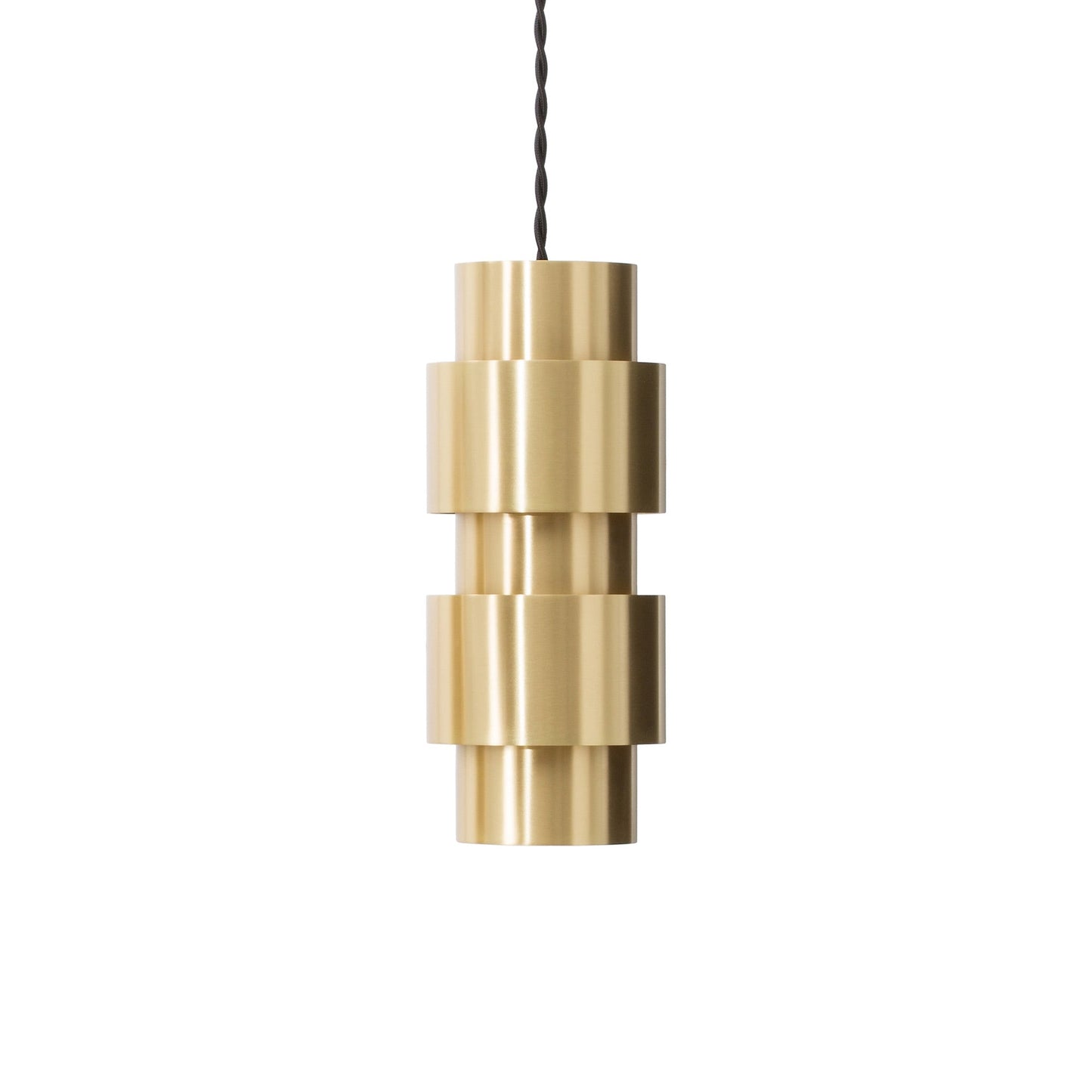 Ring LED Pendant Light in Satin Brass.
