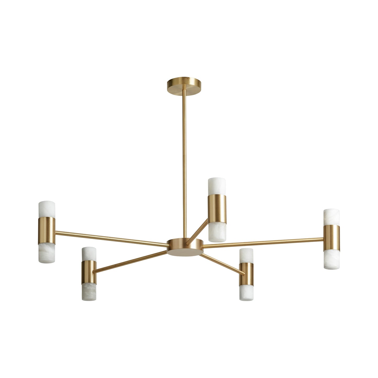 Roma LED Pendant Light in Satin Brass.