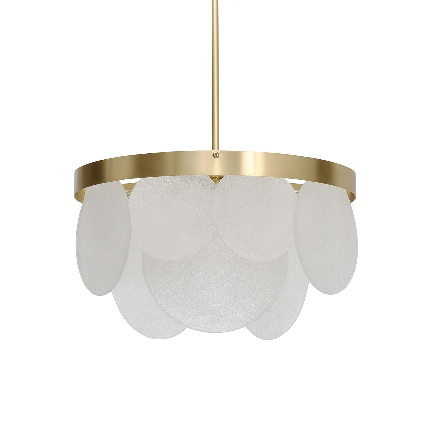 Sasha Pendant Light in Satin Brass.