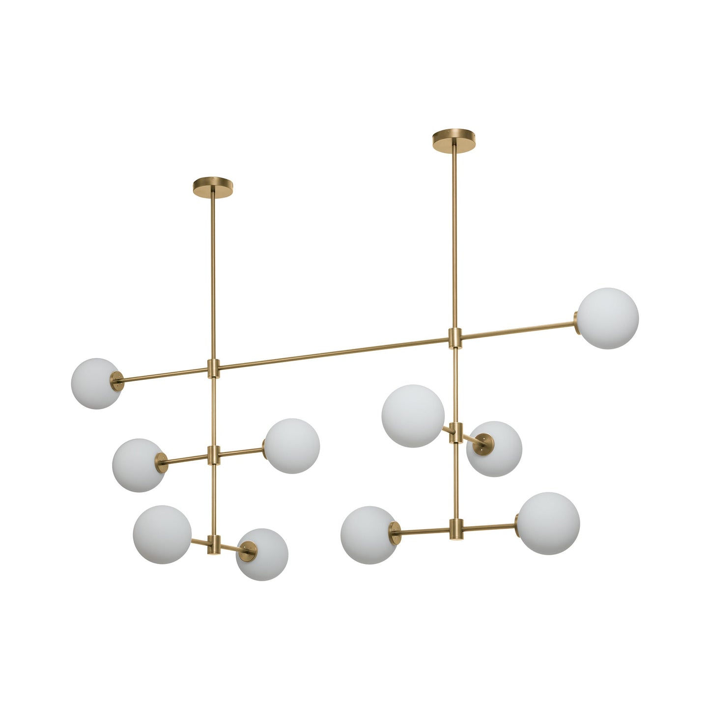Trevi LED Chandelier in Satin Brass (10-Light).