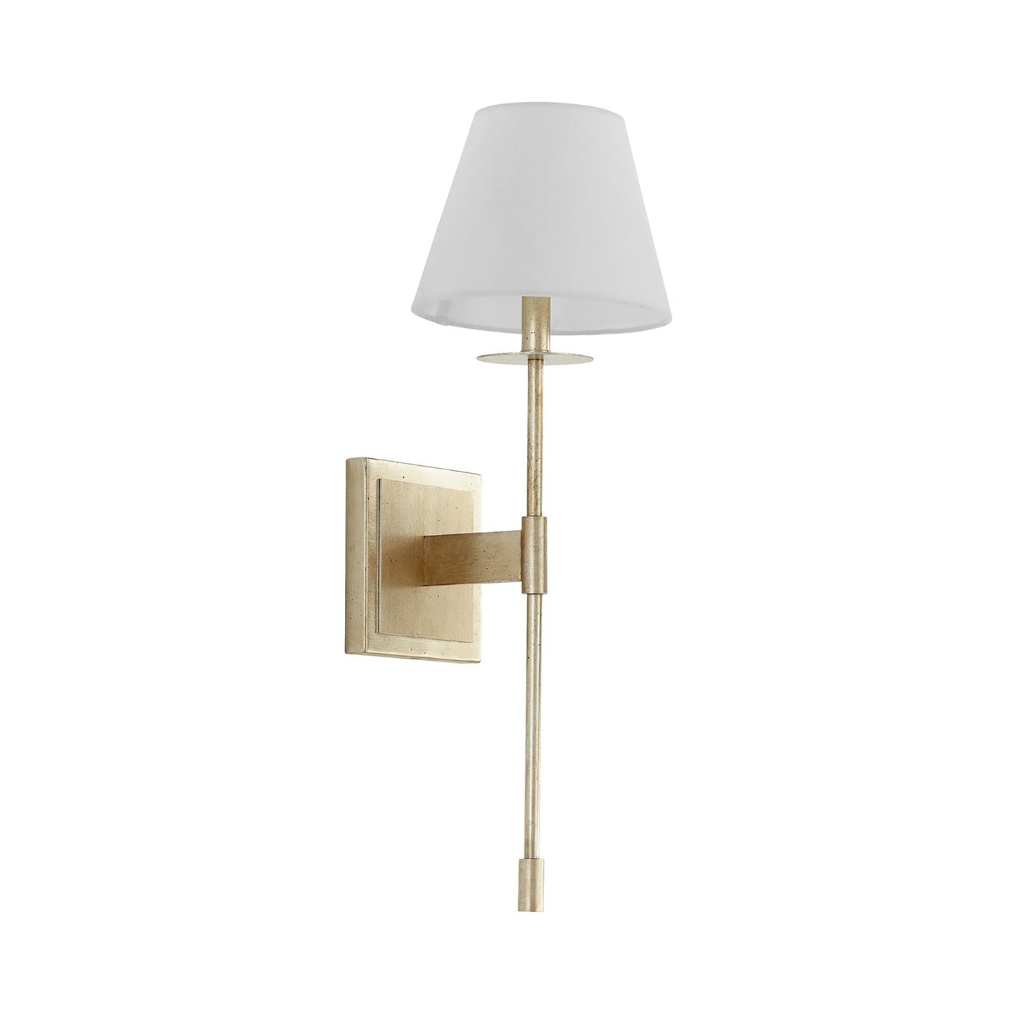 Kubel Wall Light in Aged Silver Leaf.