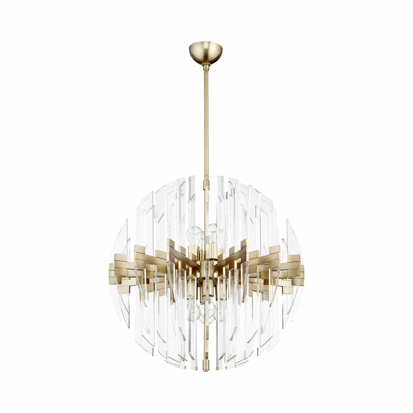 Zion Pendant Light in 27-Inch/Aged Brass.