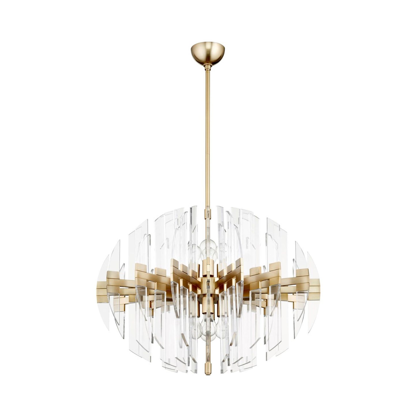 Zion Pendant Light in 30.5-Inch/Aged Brass.