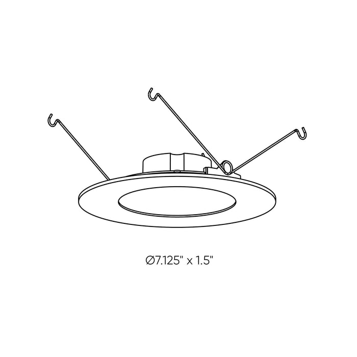 Alter LED Recessed Light - line drawing.