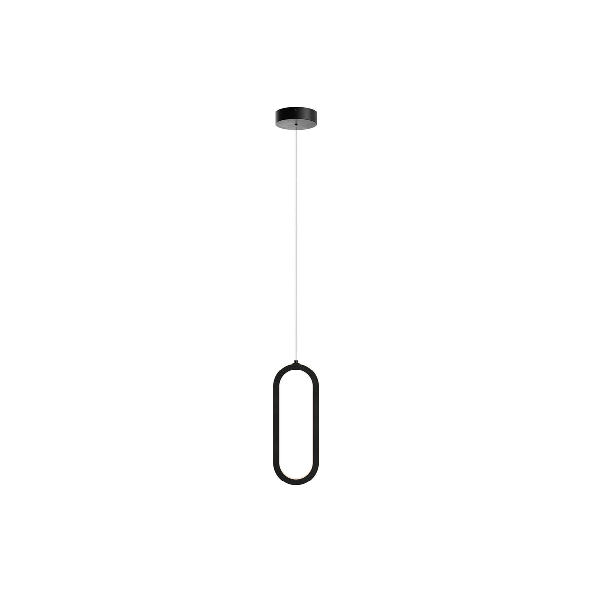 Atom LED Pendant Light in Black.