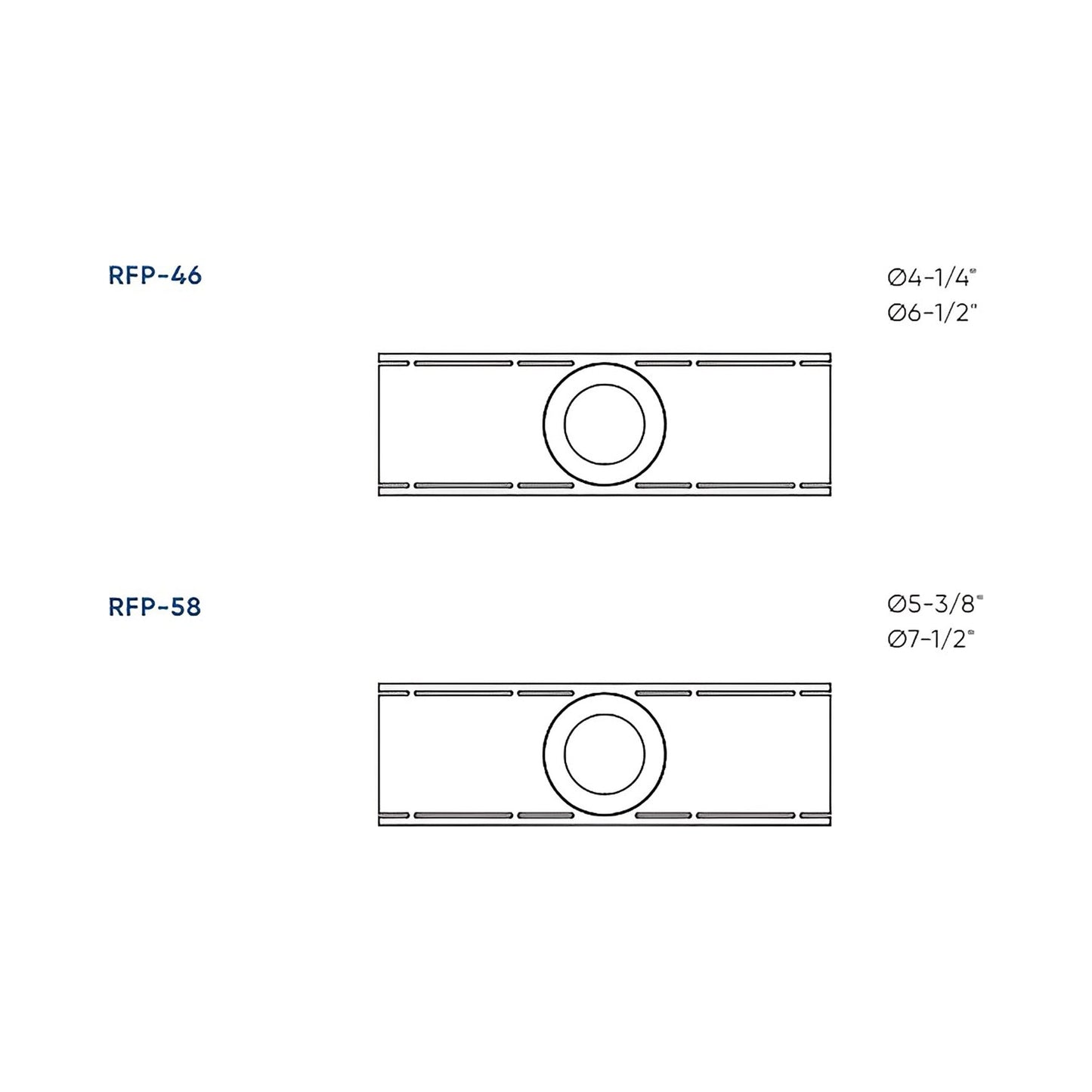 Drilling Plate For Recessed Light - line drawing.