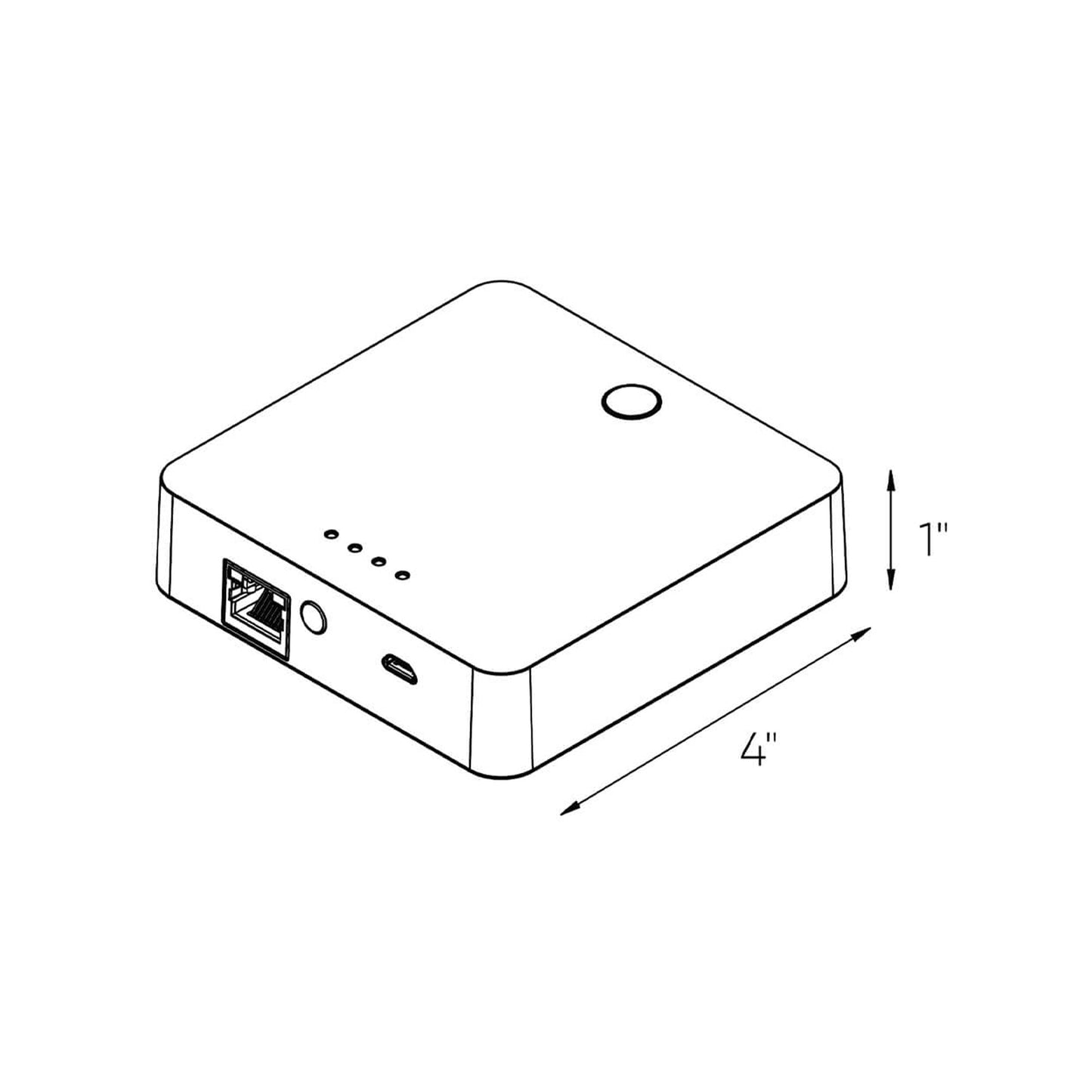 DALS Connect Pro Hub - line drawing.