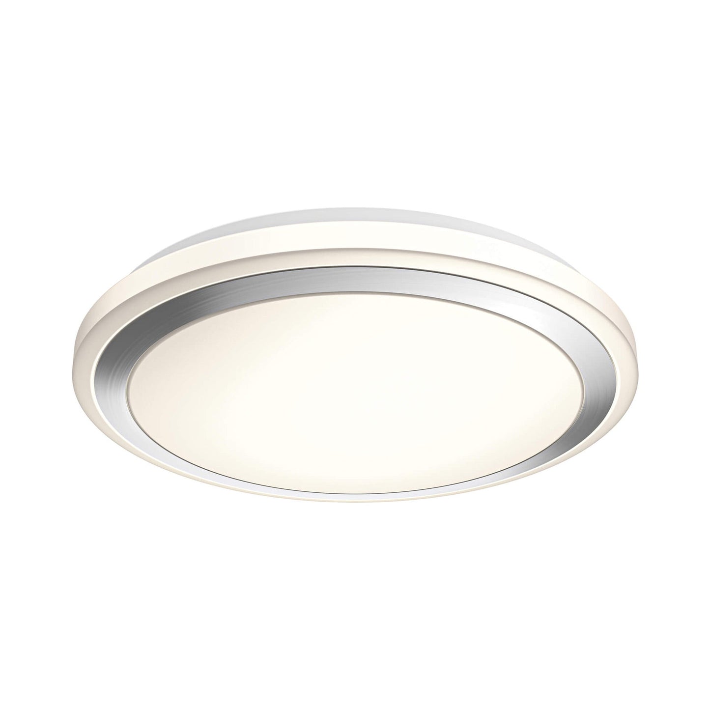 Ora LED Flush Mount Ceiling Light in Satin Nickel.
