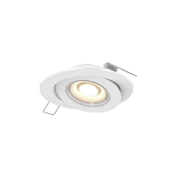 Pivot LED Gimble Recessed Light in White (Small).