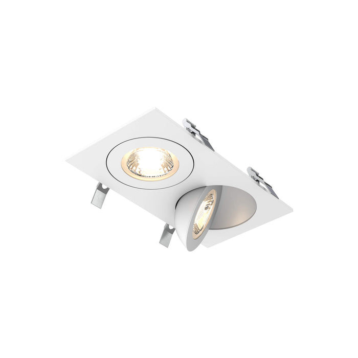 Pivot LED Gimble Recessed Light in White (Small/Double).