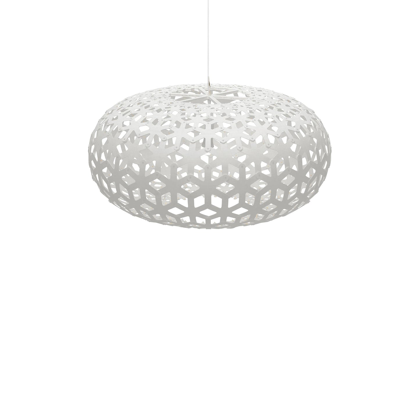 Snowflake Pendant Light in White/White (Medium).