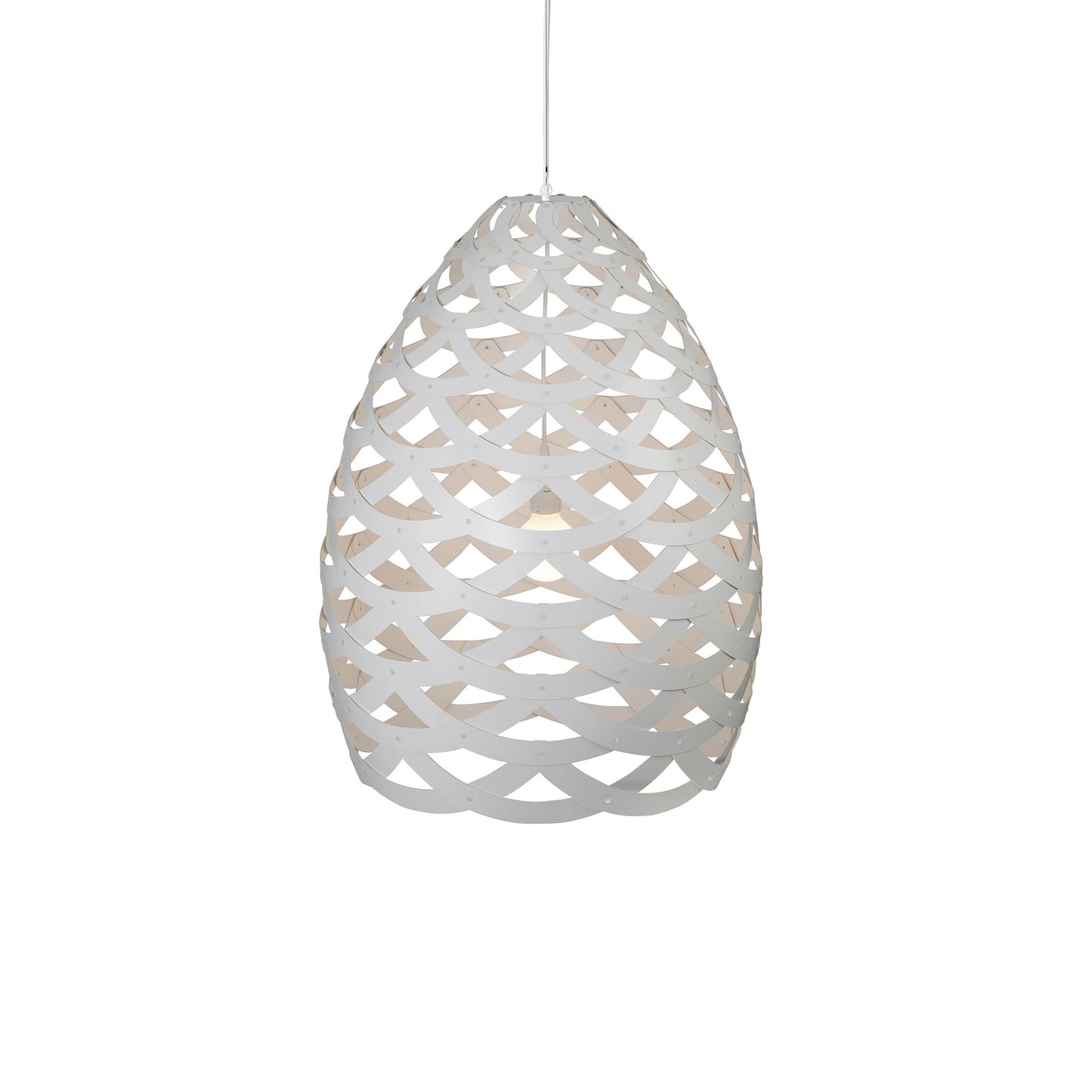 Snowflake Pendant Light in White/White (Large).