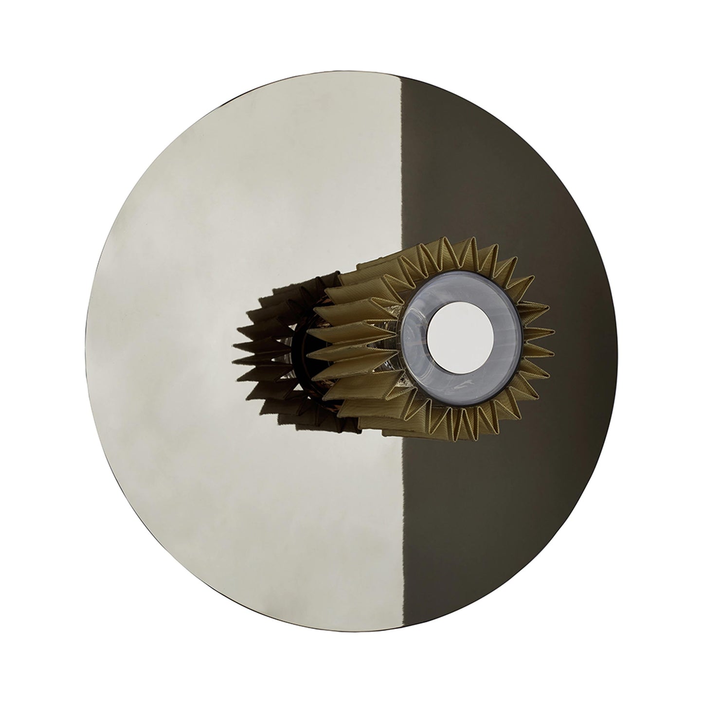 In The Sun LED Wall Light in Silver (Large/Gold Mesh).