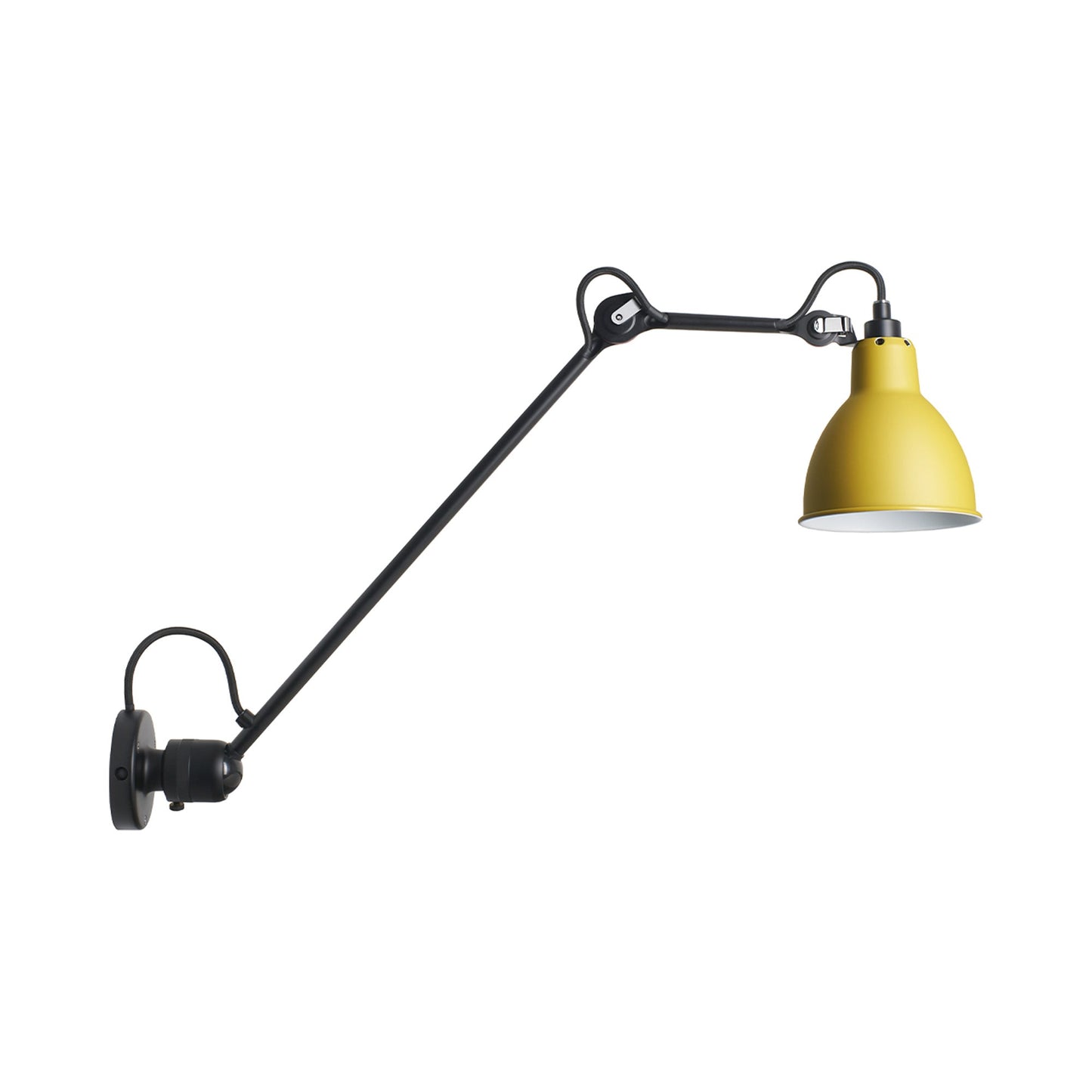 Lampe Gras N°304L40 Ceiling / Wall Light in Yellow (Round Shade).
