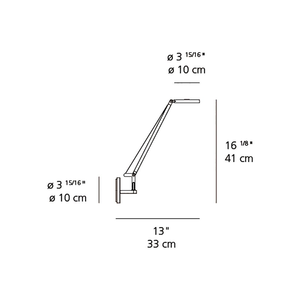 Demetra LED Wall Light - line drawing.
