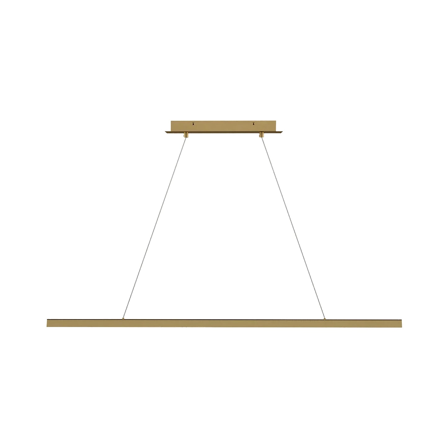 Dessau LED Linear Suspension Light in Natural Brass.