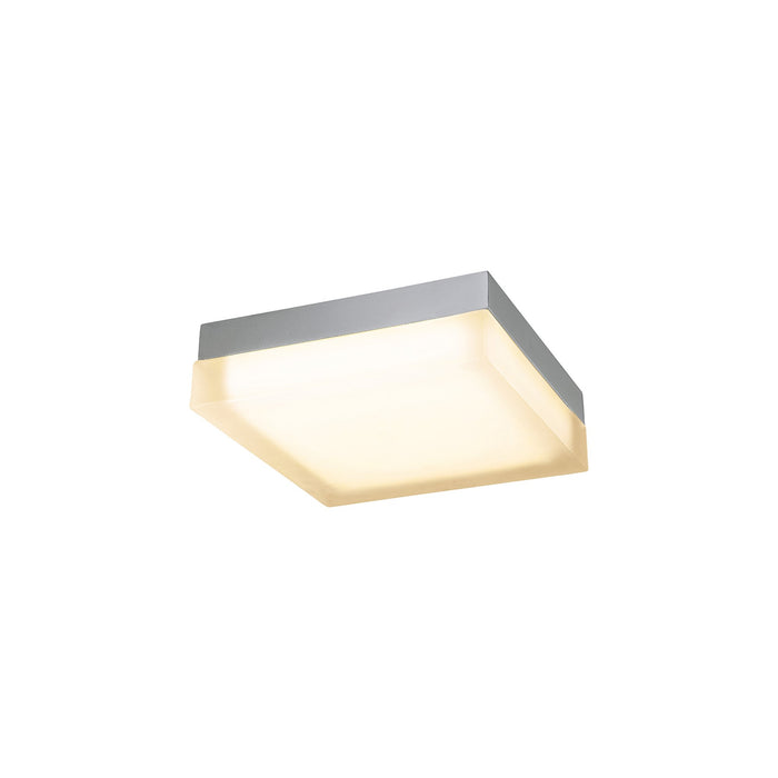 Dice LED Square Flush Mount Ceiling Light in Brushed Nickel (Small/2700K).