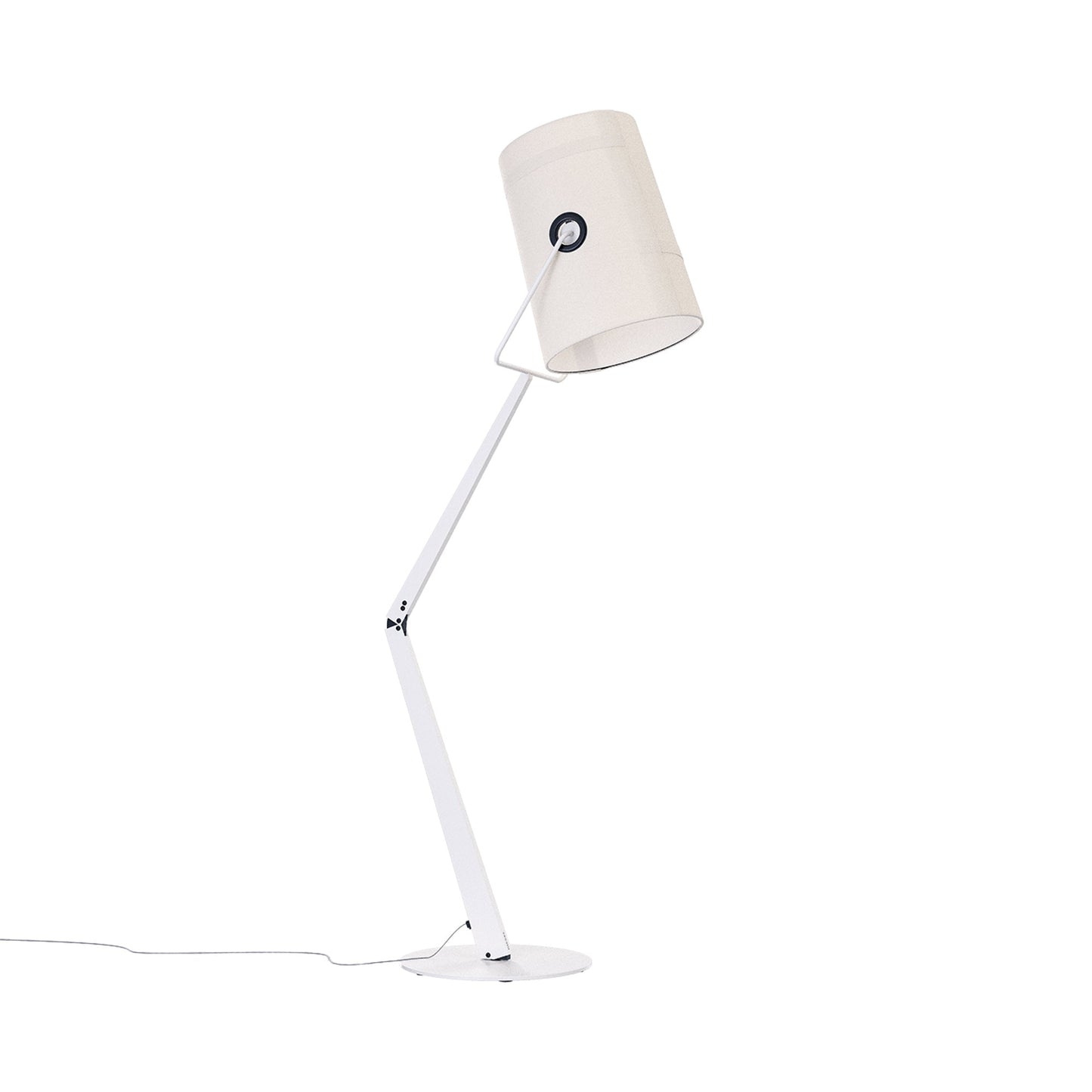 Fork Floor Lamp in Ivory/Ivory.