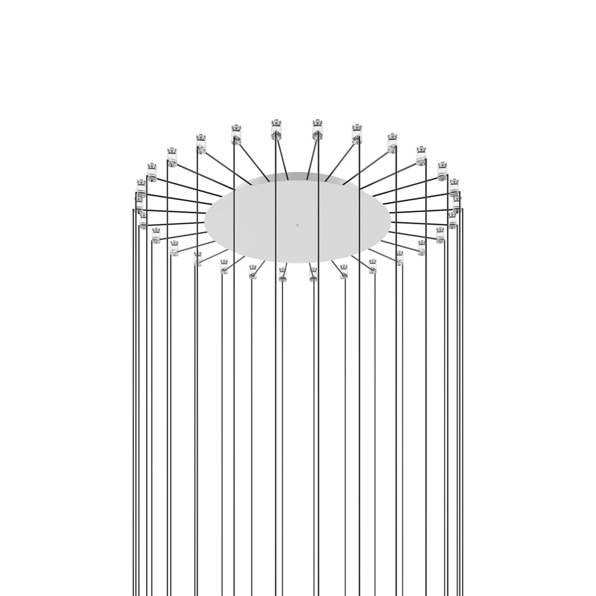 Radial Canopy for Cluster in Matte White (28-Light).