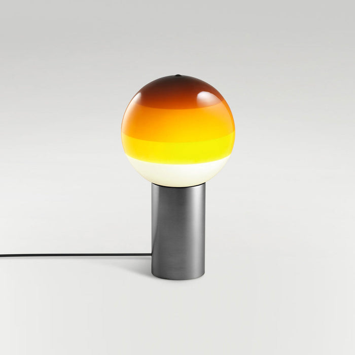Dipping Light LED Table Lamp in Amber/Graphite (Small).