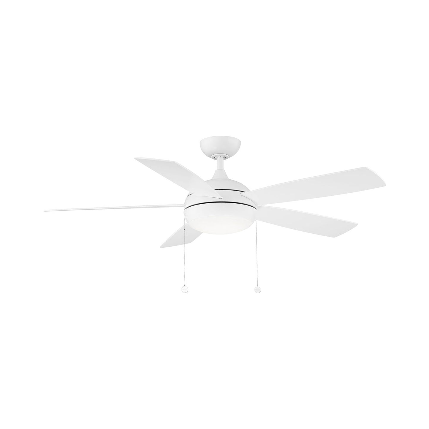 Disc II LED Ceiling Fan in Matte White.