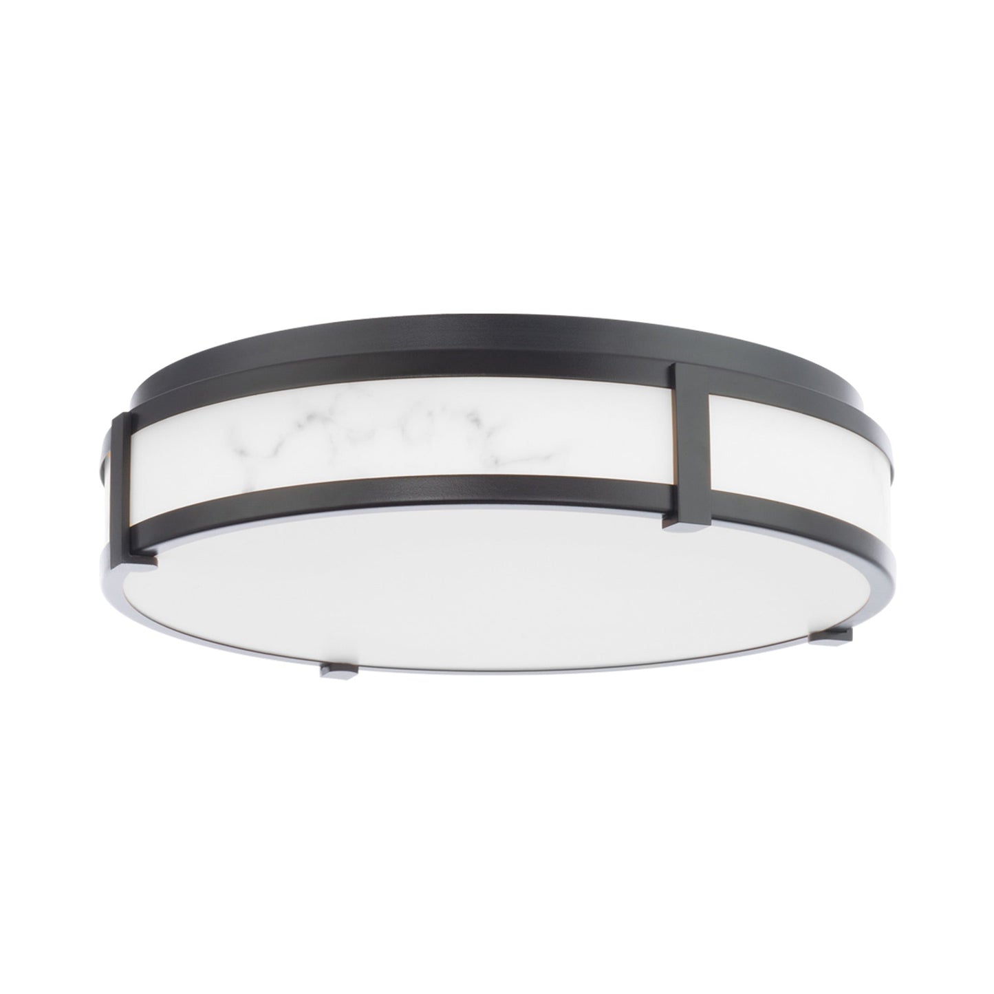 Constantine LED Flush Mount Ceiling Light in Black (18-Inch).
