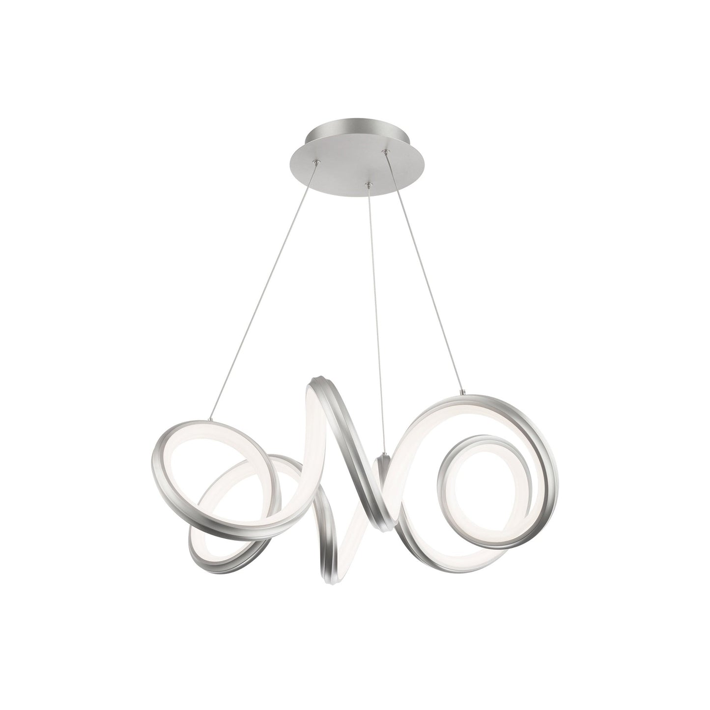 Mamba LED Pendant Light in Brushed Nickel.