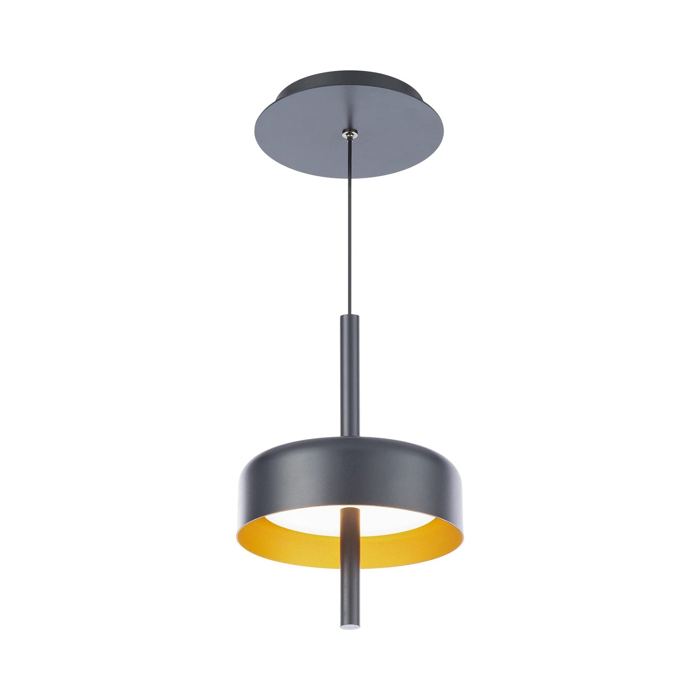 Pierce LED Mini Pendant Light in Black/Gold.