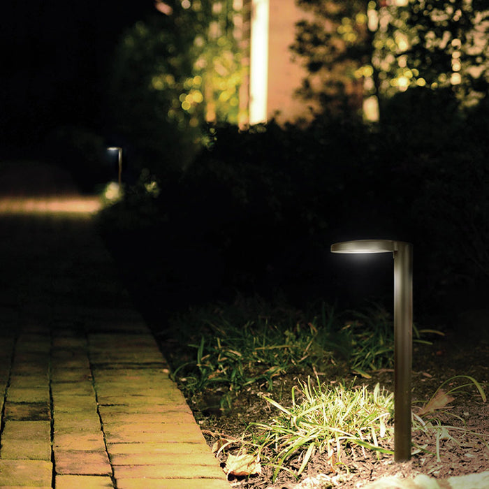 Eclipse LED Path Light in Outdoor area.