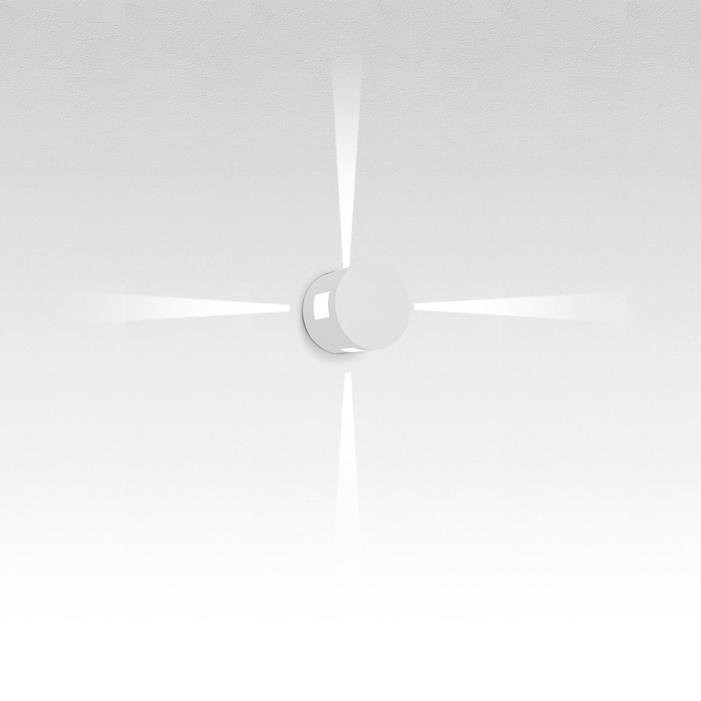 Effetto Round Outdoor LED Wall Light in White Ral9002/11W/4 Beam Narrow Spot.