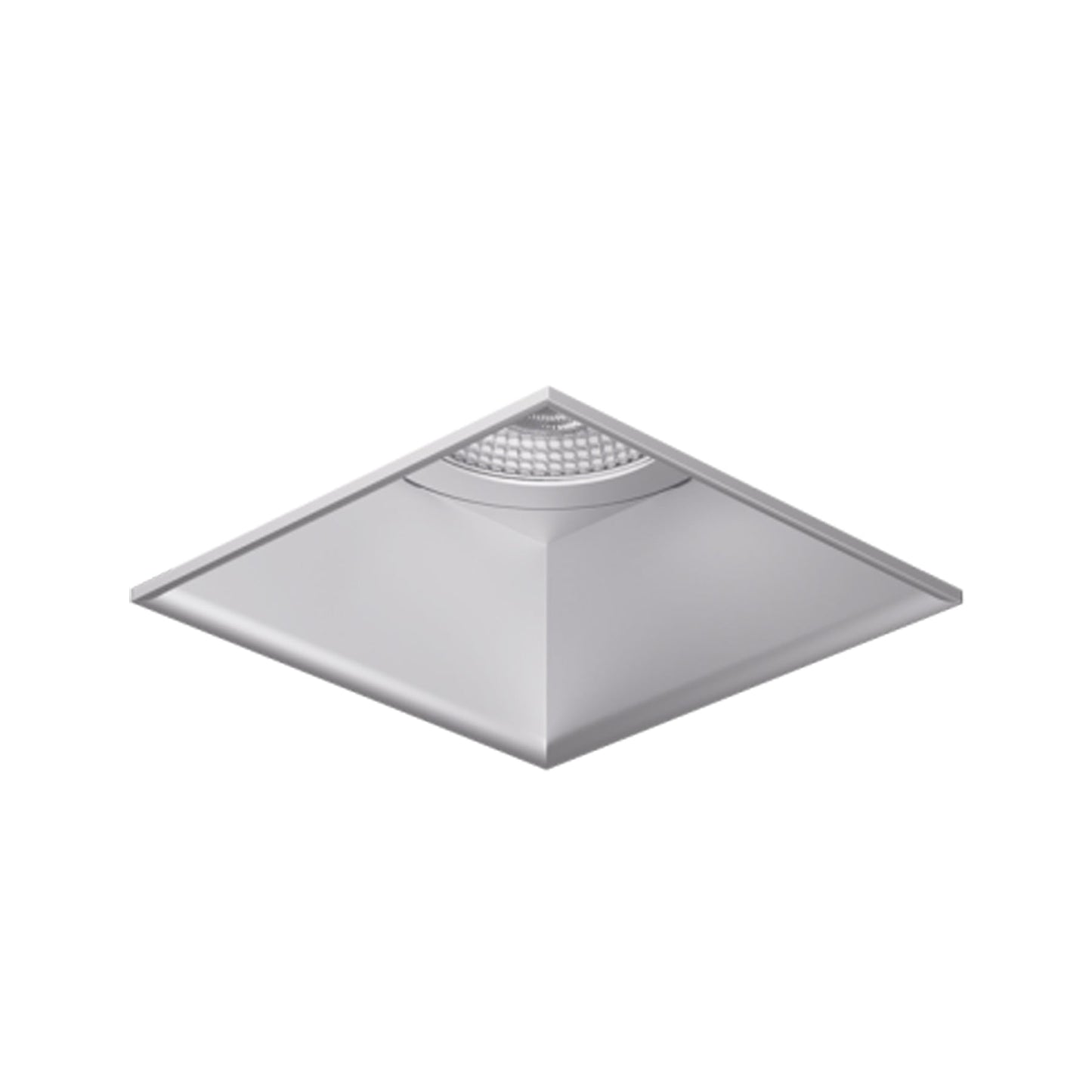 Pex™ 4" Square Adjustable Trimless Smooth Reflector Trim in Haze/Reflector.
