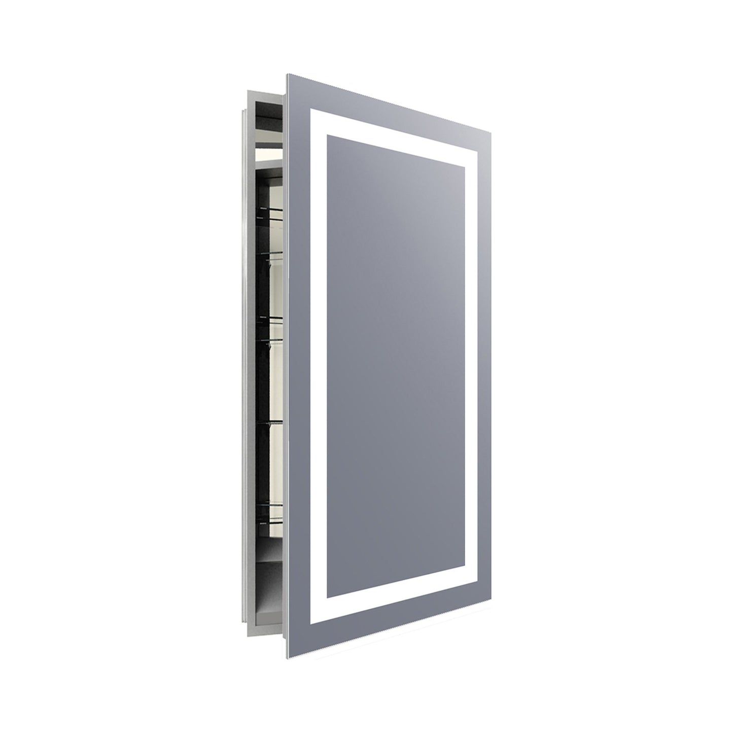 Ambiance LED Mirrored Cabinet in Large/Right Door Swing.