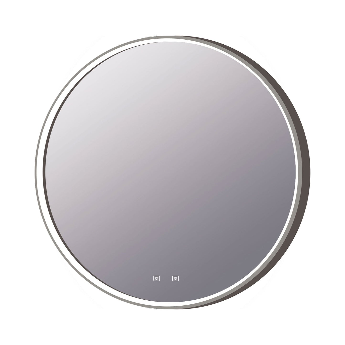 Brilliance LED Lighted Mirror in Matte Black (Large).