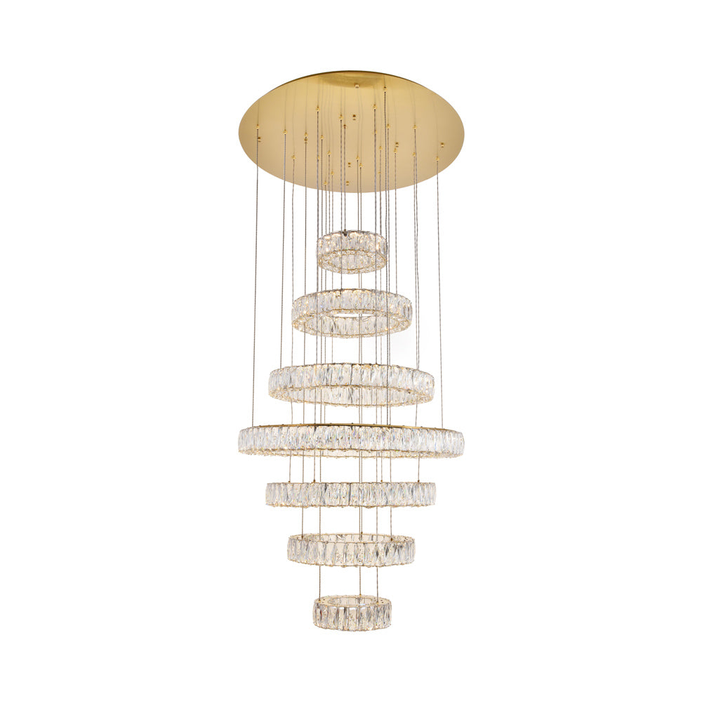 Monroe LED Chandelier in Gold.