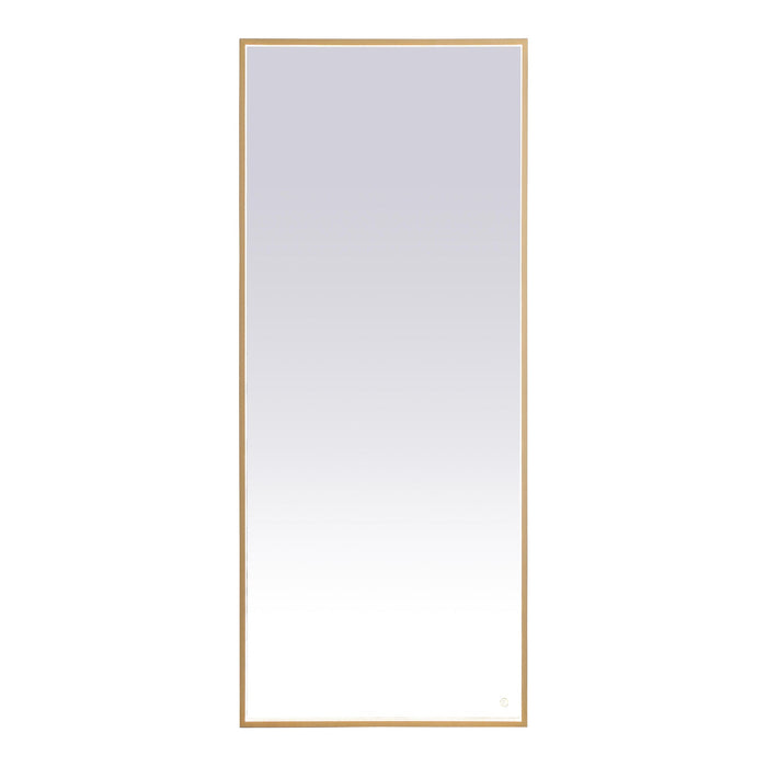 Pier LED Mirror Wall Light in Brass (30" x 72")