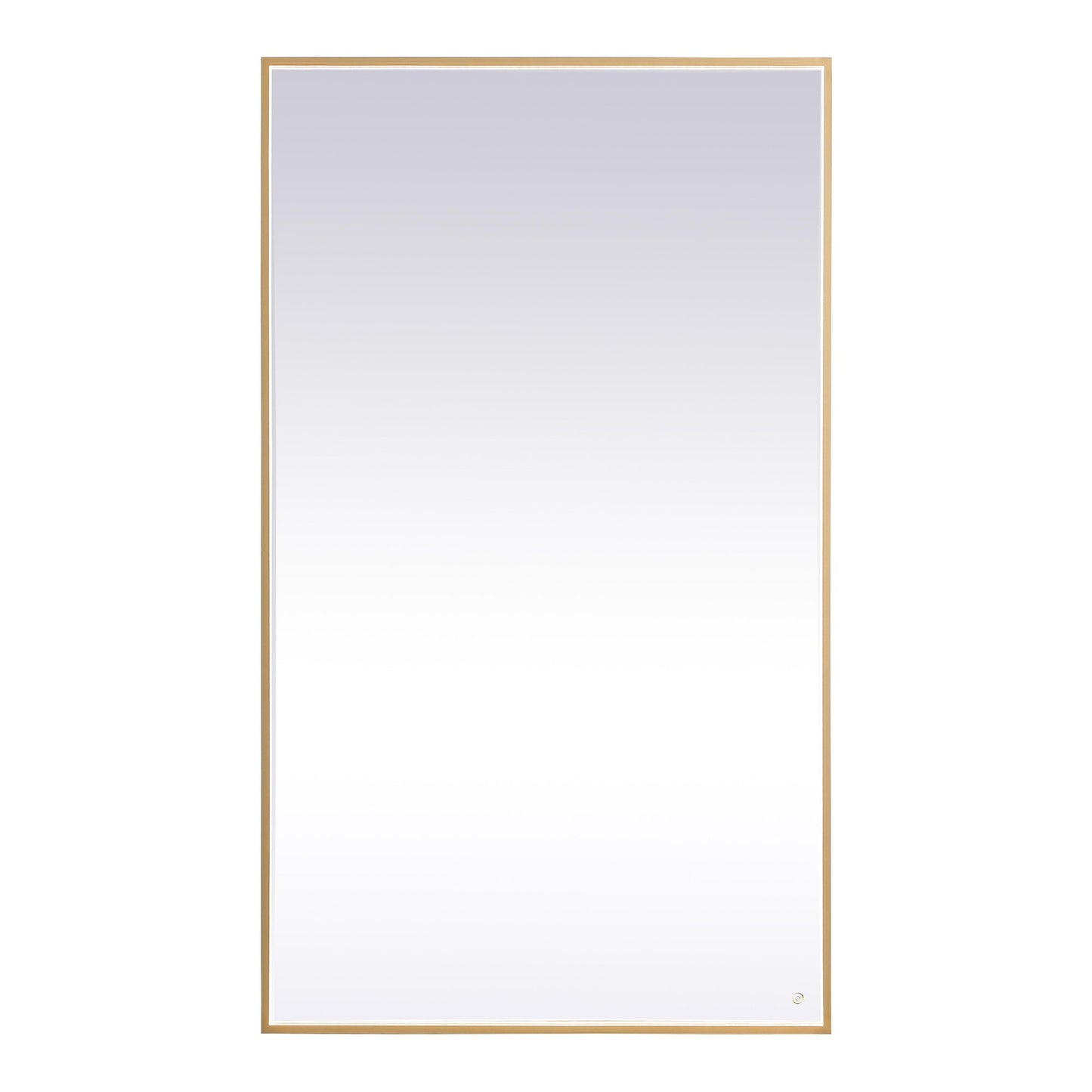 Pier LED Mirror Wall Light in Brass (42" x 72").