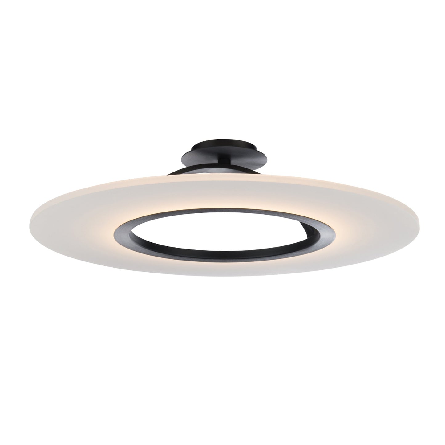 Elektron LED Convertible Semi-Flush Mount Ceiling Light in Black (Large).