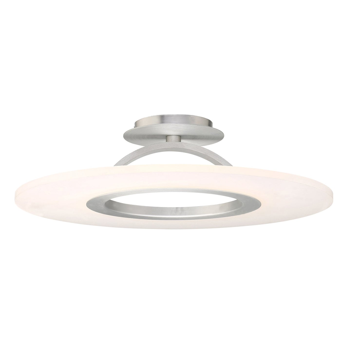 Elektron LED Convertible Semi-Flush Mount Ceiling Light in Brushed Aluminum (Large).