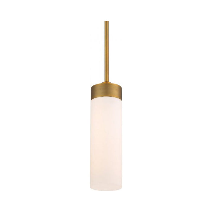 Elementum LED Pendant Light in Aged Brass.