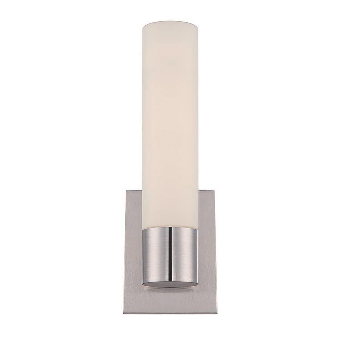 Elementum LED Bath Wall Light in Brushed Nickel.
