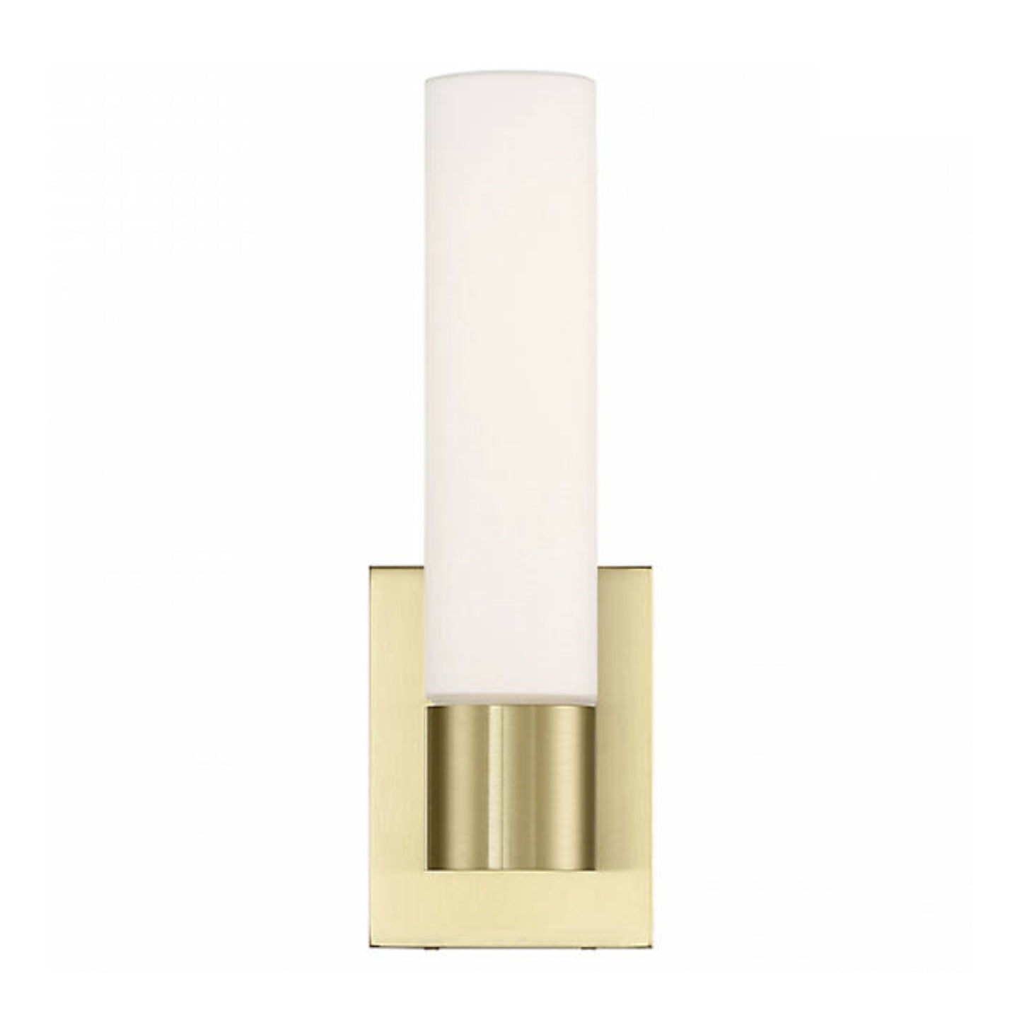 Elementum LED Bath Wall Light in Brushed Brass.