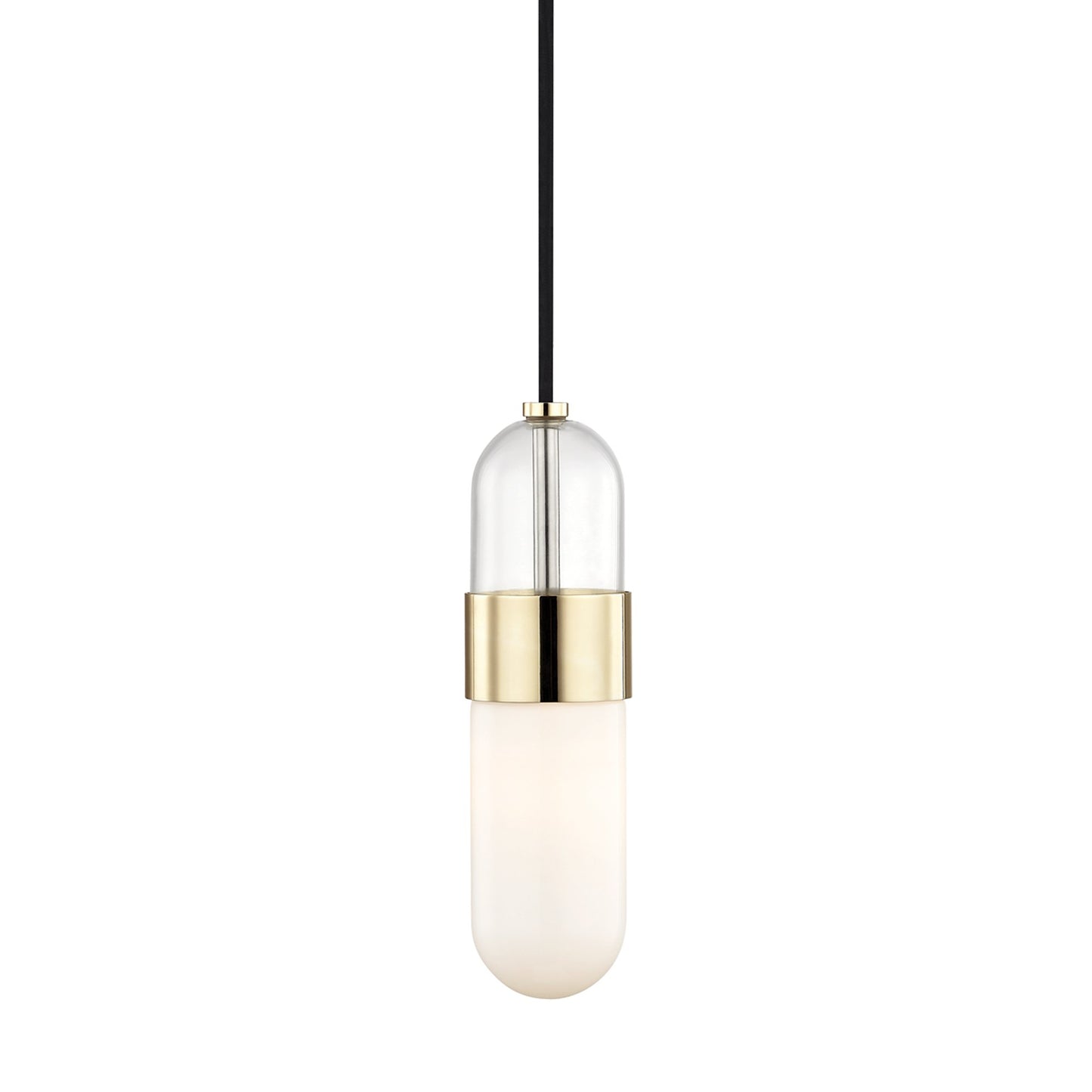 Emilia Pendant Light in Polished Brass.