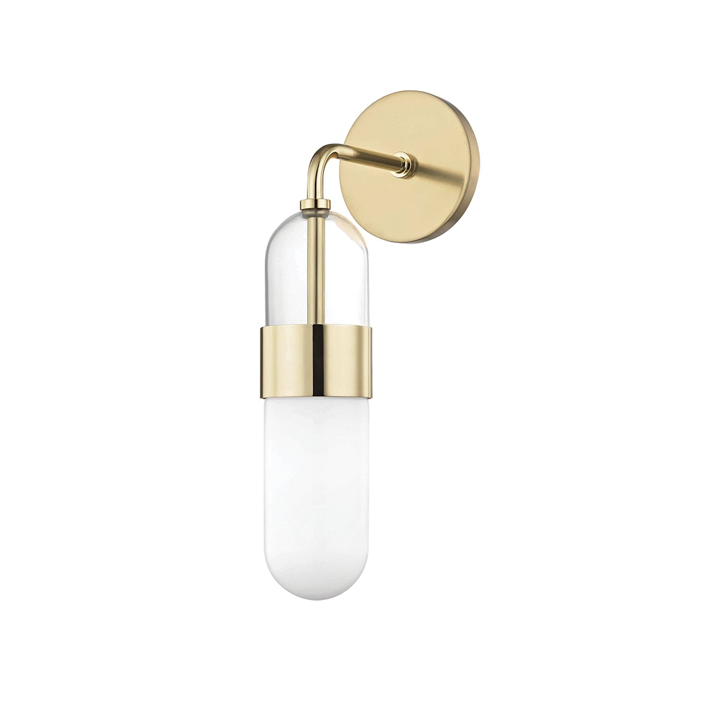 Emilia Wall Light in Polished Brass.