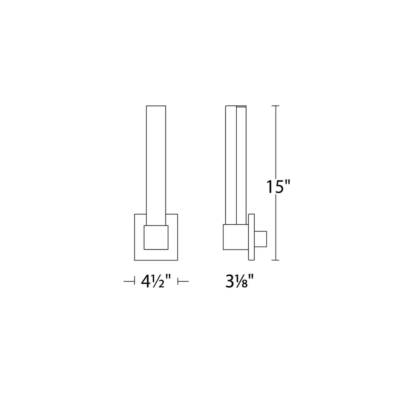 Esprit LED Bath Wall Light - line drawing.