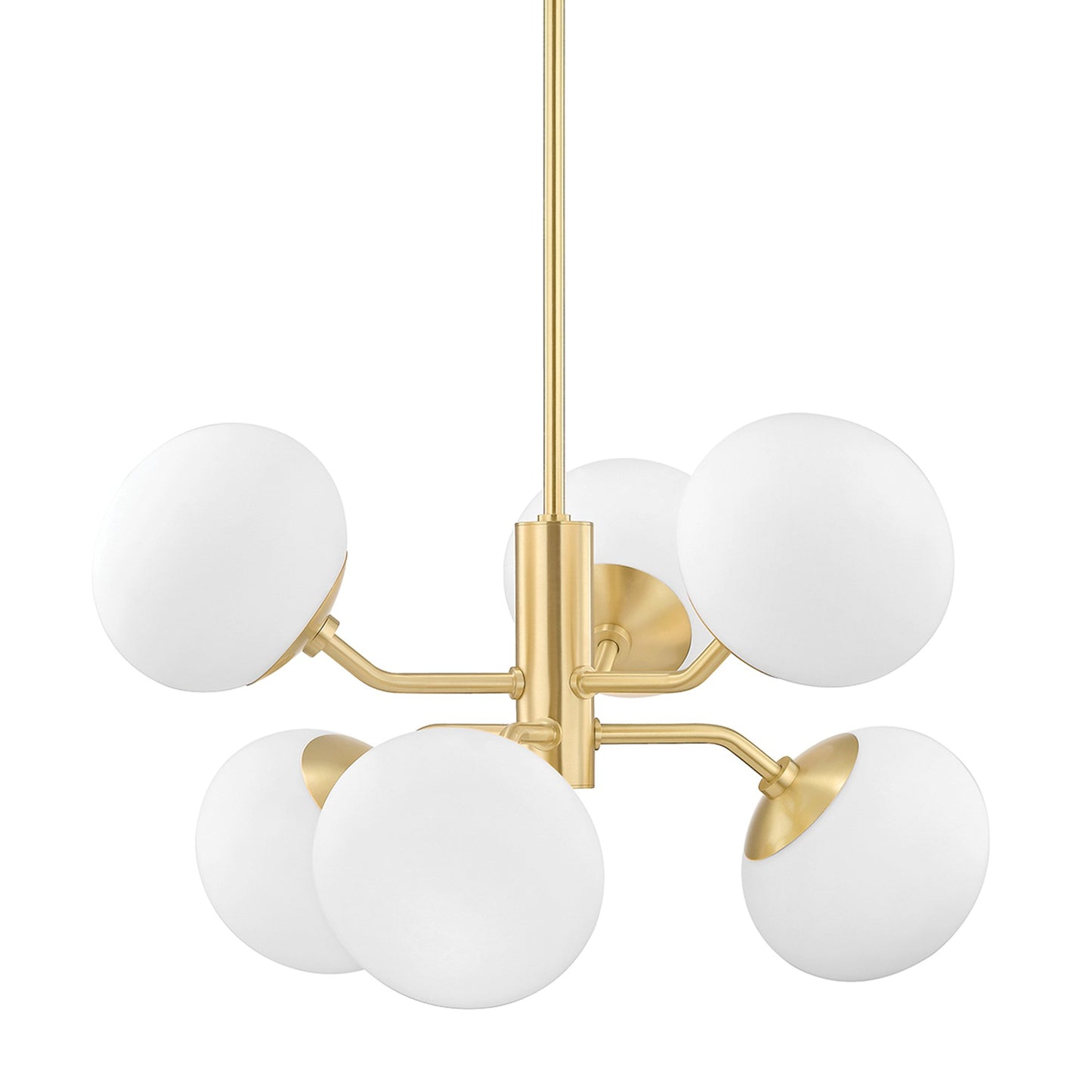 Estee Chandelier in Aged Brass.
