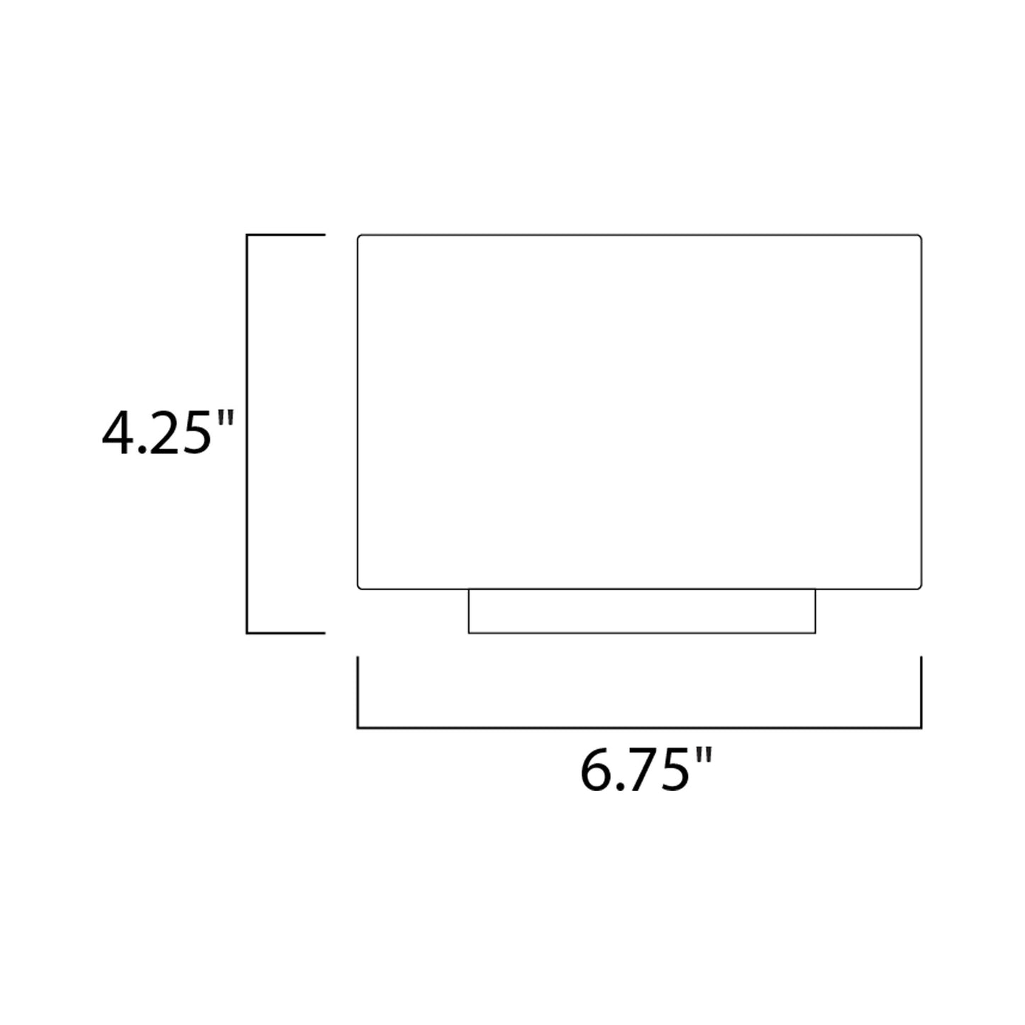 Alumilux Spartan Outdoor LED Wall Light - line drawing.